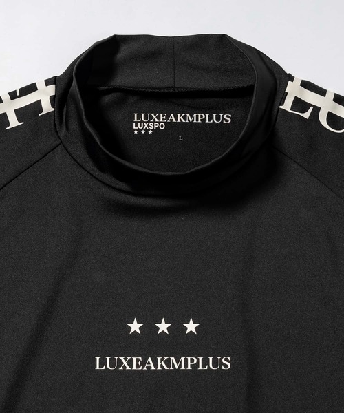 【セール】LUXEAKMPLUS(リュクスエイケイエムプラス)ゴルフ ラインロゴ半袖モックネックTシャツ（Tシャツ/カットソー）｜LUXEAKMPLUS（リュクスエイケイエムプラス）