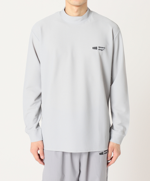 EDIFICE（エディフィス）の「【CLUBHAUS / Dynamic Range】別注 ウォームアップ  モックネック Tシャツ（Tシャツ/カットソー・メンズ・チャコールグレー/イエロー/ネイビー・MEDIUM/LARGE）」の4枚目の写真