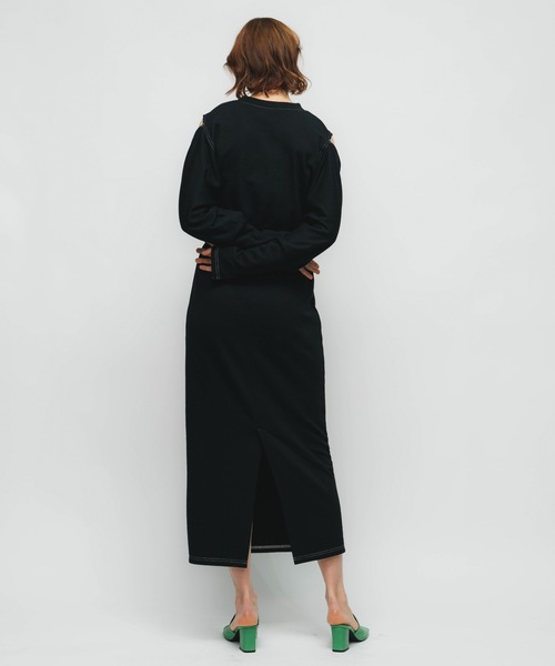 led.tokyo（レッドトウキョウ）の「【led.tokyo】【カップ付インナーセット】マルチウェイスリットロングワンピース（ワンピース・レディース・ブラック/グレー・FREE）」の14枚目の写真