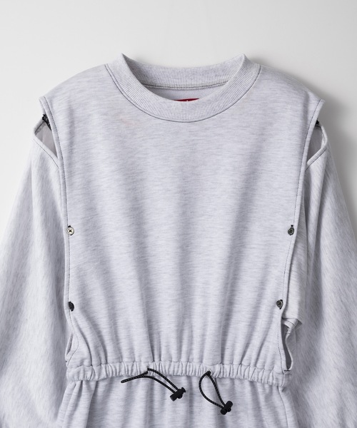 led.tokyo（レッドトウキョウ）の「【led.tokyo】【カップ付インナーセット】マルチウェイスリットロングワンピース（ワンピース・レディース・ブラック/グレー・FREE）」の5枚目の写真