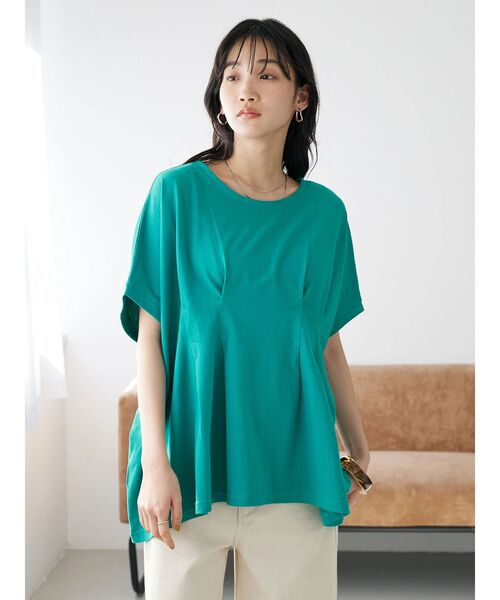 CRAFT STANDARD BOUTIQUE（クラフトスタンダードブティック）の「前後2wayタックプルオーバー（Tシャツ/カットソー・レディース・グレイッシュベージュ/グリーン/ブラック・FREE）」の16枚目の写真