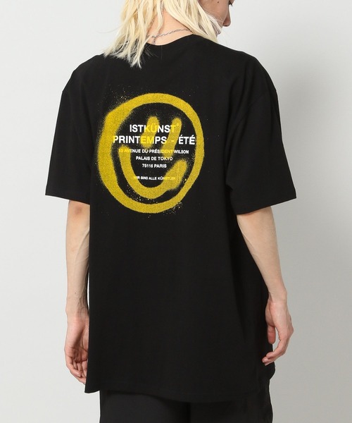 ISTKUNST（イストクンスト）の「【UNISEX】ISTKUNST／ロゴスマイリーT 2904685（Tシャツ/カットソー・メンズ・ライトブルー/ブラック/ホワイト/ピンク/ネイビー/ライトグレー・SMALL/LARGE/MEDIUM）」の2枚目の写真
