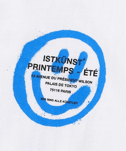ISTKUNST（イストクンスト）の「【UNISEX】ISTKUNST／ロゴスマイリーT 2904685（Tシャツ/カットソー・メンズ・ライトブルー/ブラック/ホワイト/ピンク/ネイビー/ライトグレー・SMALL/LARGE/MEDIUM）」の20枚目の写真