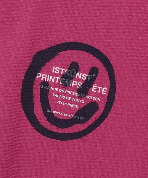 ISTKUNST（イストクンスト）の「【UNISEX】ISTKUNST／ロゴスマイリーT 2904685（Tシャツ/カットソー・メンズ・ライトブルー/ブラック/ホワイト/ピンク/ネイビー/ライトグレー・SMALL/LARGE/MEDIUM）」の21枚目の写真