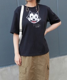 【Bz】FELIXフェイスプリントレギュラーTシャツ/ロゴTシャツ(RZ)