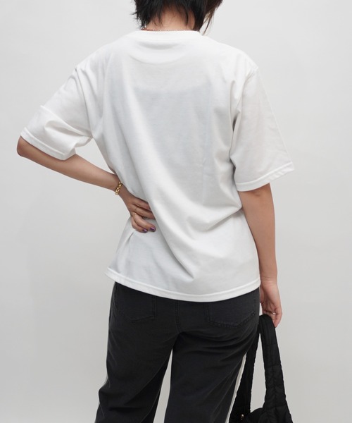 ARCHIVER(アーカイバ)の「【Bz】FELIXフェイスプリントレギュラーTシャツ/ロゴTシャツ(RZ)(Tシャツ/カットソー・レディース・ブラック/スミクロ/オフホワイト・FREE)」の17枚目の写真