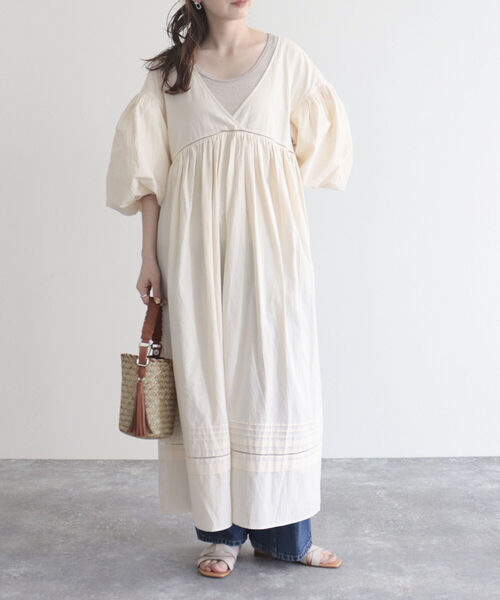 fredy emue（フレディエミュ）の「【fredyemueフレディエミュ】パフスリーブドレス（ワンピース・レディース・アイボリー/ブラック/ブルー・38）」の15枚目の写真