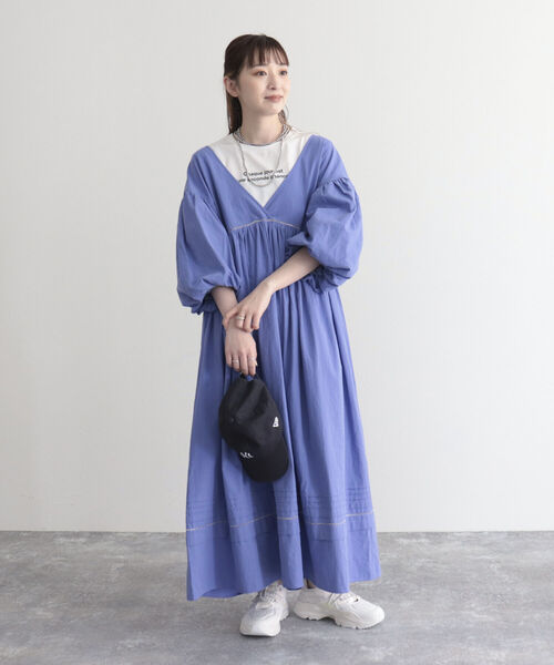 fredy emue（フレディエミュ）の「【fredyemueフレディエミュ】パフスリーブドレス（ワンピース・レディース・アイボリー/ブラック/ブルー・38）」の20枚目の写真