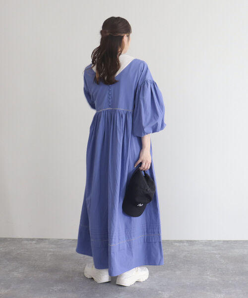 fredy emue（フレディエミュ）の「【fredyemueフレディエミュ】パフスリーブドレス（ワンピース・レディース・アイボリー/ブラック/ブルー・38）」の21枚目の写真