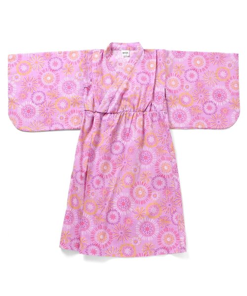 BREEZE（ブリーズ）の「【すっぽり着られる/帯セット】花火＆水風船柄浴衣（浴衣・キッズ・レインボー/ラベンダー・100/110/120/130/140）」の19枚目の写真