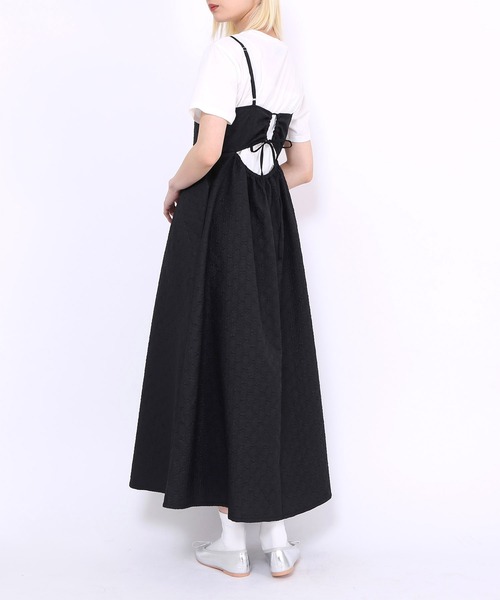 PUNYUS（プニュズ）の「バックオープンキャミワンピース（ワンピース・レディース・アイボリー/ブラック・1/2/3/4）」の9枚目の写真