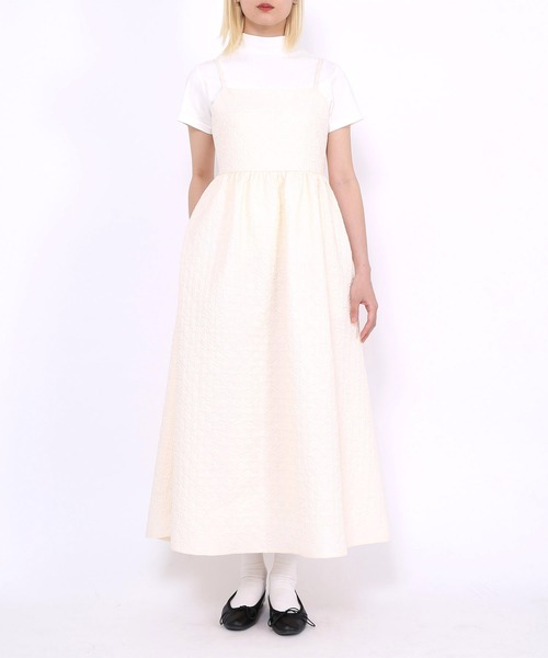 PUNYUS（プニュズ）の「バックオープンキャミワンピース（ワンピース・レディース・アイボリー/ブラック・1/2/3/4）」の10枚目の写真