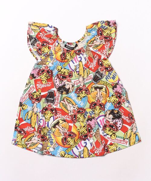 HYSTERIC MINI(ヒステリックミニ)の「MY FIRST HYSTERIC Munchies総柄Viscotexチュニック(チュニック・キッズ・マルチ・105)」の1枚目の写真