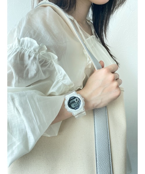 Three Four Time(スリーフォータイム)の「5気圧防水 クリアベルトデジタルウォッチ / 時計(アナログ腕時計・レディース・ベージュ/ホワイト・FREE)」の6枚目の写真