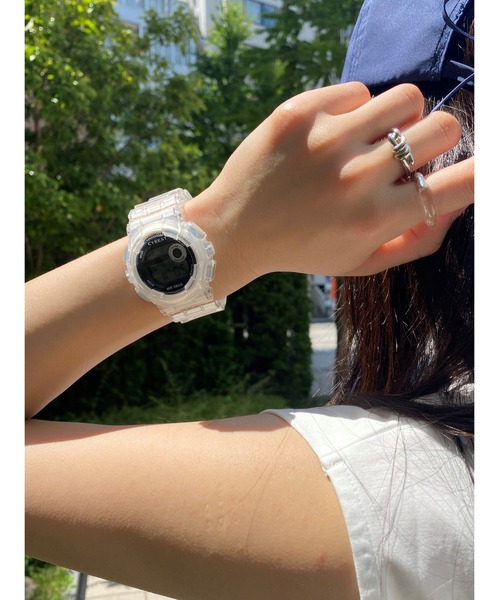 Three Four Time(スリーフォータイム)の「5気圧防水 クリアベルトデジタルウォッチ / 時計(アナログ腕時計・レディース・ベージュ/ホワイト・FREE)」の12枚目の写真