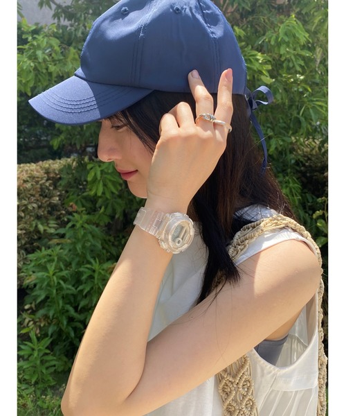 Three Four Time(スリーフォータイム)の「5気圧防水 クリアベルトデジタルウォッチ / 時計(アナログ腕時計・レディース・ベージュ/ホワイト・FREE)」の10枚目の写真