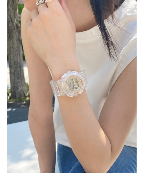 Three Four Time(スリーフォータイム)の「5気圧防水 クリアベルトデジタルウォッチ / 時計(アナログ腕時計・レディース・ベージュ/ホワイト・FREE)」の9枚目の写真