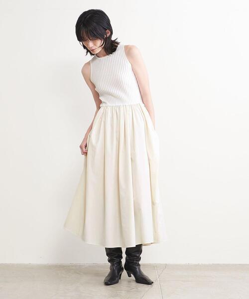 イウエンマトフ T/Cコンビワンピース ホワイト 白 36 AEWEN MATOPH（イウエン マトフ）の「＜AEWEN MATOPH（イウエン