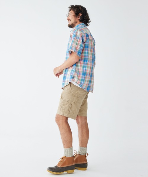 L.L.Bean（エルエルビーン）の「ラギッド・リネン・ブレンド・シャツ、半袖　プラッド　トラディショナル・フィット（ゆったりフィット）米国フィット・レギュラー（シャツ/ブラウス・メンズ・レッド系その他/ブラウン系その他・SMALL/MEDIUM/LARGE/X-LARGE）」の7枚目の写真