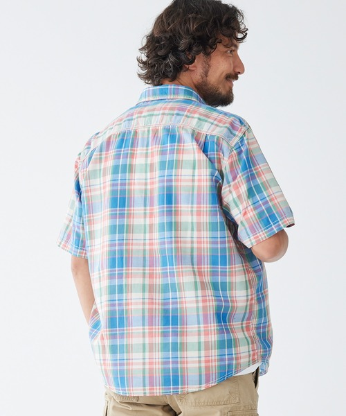 L.L.Bean（エルエルビーン）の「ラギッド・リネン・ブレンド・シャツ、半袖　プラッド　トラディショナル・フィット（ゆったりフィット）米国フィット・レギュラー（シャツ/ブラウス・メンズ・レッド系その他/ブラウン系その他・SMALL/MEDIUM/LARGE/X-LARGE）」の12枚目の写真