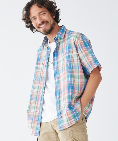 L.L.Bean（エルエルビーン）の「ラギッド・リネン・ブレンド・シャツ、半袖　プラッド　トラディショナル・フィット（ゆったりフィット）米国フィット・レギュラー（シャツ/ブラウス・メンズ・レッド系その他/ブラウン系その他・SMALL/MEDIUM/LARGE/X-LARGE）」の10枚目の写真