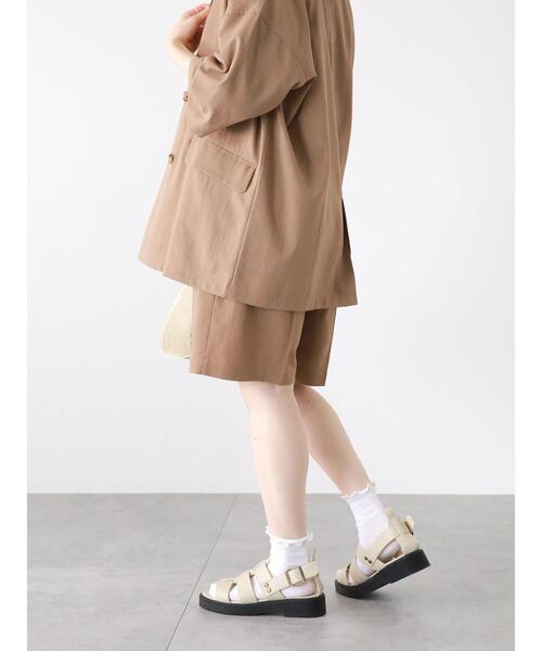 ehka sopo（エヘカソポ）の「ウエストタブショートパンツ(セットアップ可)（その他パンツ・レディース・カーキ/ベージュ/モカ・F）」の19枚目の写真