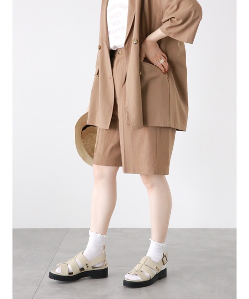 ehka sopo（エヘカソポ）の「ウエストタブショートパンツ(セットアップ可)（その他パンツ・レディース・カーキ/ベージュ/モカ・F）」の15枚目の写真