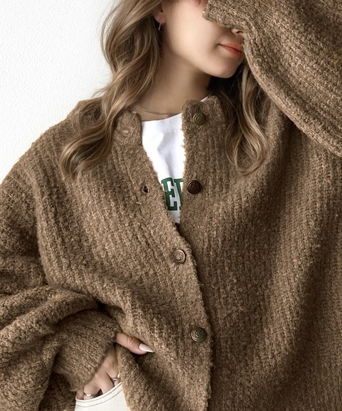 セール】大人の愛されアイテム。リサイクルポリエステル2wayざっくり