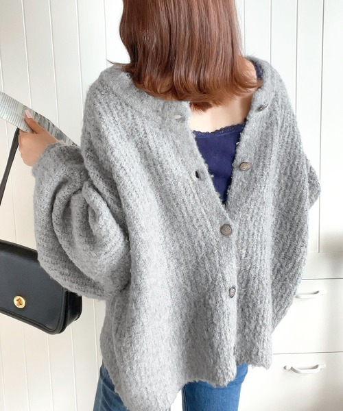 セール】大人の愛されアイテム。リサイクルポリエステル2wayざっくり