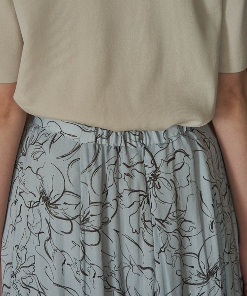 ROPE' PICNIC(ロペピクニック)の「【emur/エミュール】セットアップ対応/アートフラワー柄スカート(スカート・レディース・ブラック/サックスブルー・38)」の21枚目の写真