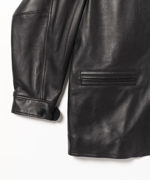 BEAMS（ビームス）の「BEAMS / レザー カーコート ブルゾン（ブルゾン・メンズ・ブラック・S/M/L/XL）」の13枚目の写真