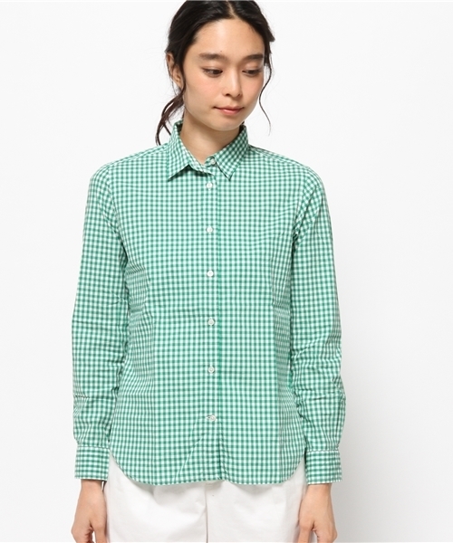 OUTLET（アウトレット）の「【CIAOPANIC TYPY】ギンガムシャツ（シャツ/ブラウス・レディース・グリーン・SMALL/MEDIUM）」の2枚目の写真