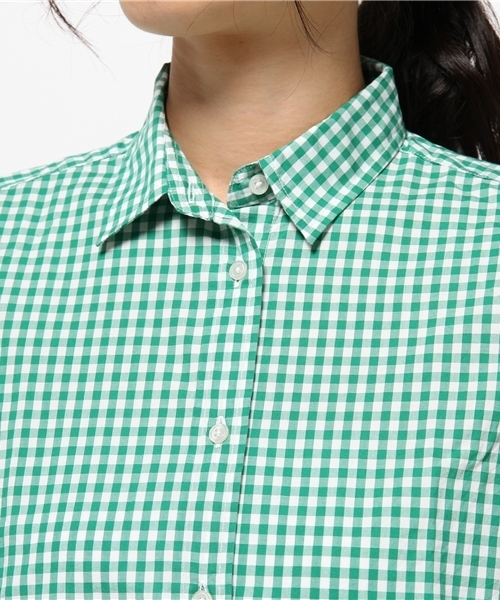 OUTLET（アウトレット）の「【CIAOPANIC TYPY】ギンガムシャツ（シャツ/ブラウス・レディース・グリーン・SMALL/MEDIUM）」の5枚目の写真