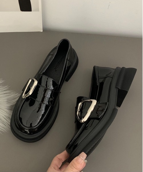 Burner(バーナー)の「【OKUOKU 0909】デザインベルト ローファー oku-shoes-694821694910-38 U(ローファー・レディース・ブラック/ブラック系その他・36/38/40)」の7枚目の写真