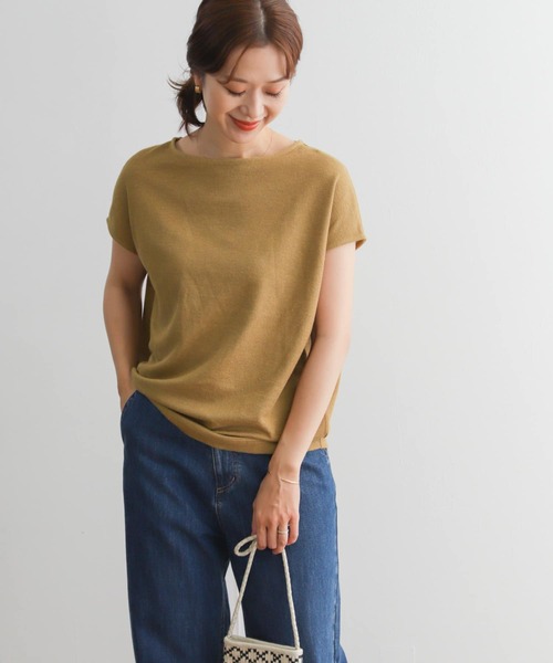URBAN RESEARCH DOORS - 新品タグ付◆コットンリネンボートネック DOORS オートミール URBAN RESEARCH DOORS - 新品タグ付◉ コットンリネンボート