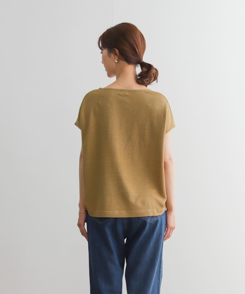URBAN RESEARCH DOORS(アーバンリサーチドアーズ)の「コットンリネンサカリバーボートネックプルオーバー(Tシャツ/カットソー・レディース・ナチュラル/イエロー系その他/チャコールグレー・MEDIUM)」の18枚目の写真
