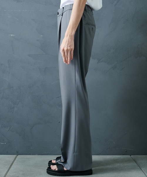 STUDIOUS（ステュディオス）の「【PUBLIC TOKYO/パブリックトウキョウ】エバークリースGRクロスフレアスラックス（スラックス・メンズ・グレー/ブラック/ダークグレー・2/1/3）」の7枚目の写真