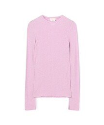 コットンシルクリブ クルーネックプルオーバー