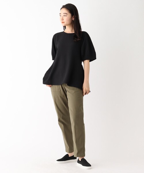 OPAQUE.CLIP(オペークドットクリップ)の「◆【抗菌防臭加工】ニットスリッポン(スニーカー・レディース・ブラック/ダークブラウン系・02/03/01)」の8枚目の写真