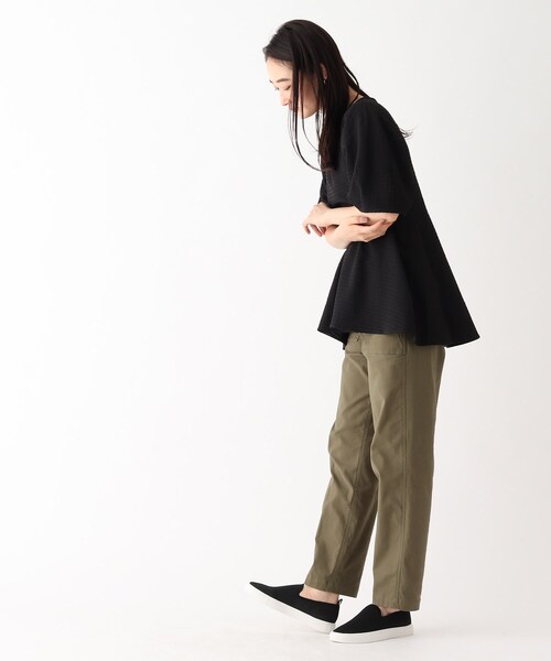 OPAQUE.CLIP(オペークドットクリップ)の「◆【抗菌防臭加工】ニットスリッポン(スニーカー・レディース・ブラック/ダークブラウン系・02/03/01)」の9枚目の写真