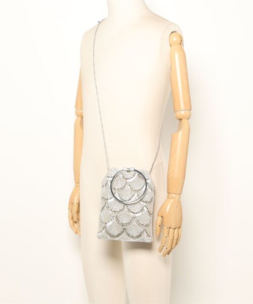 Three Four Time（ｽﾘｰﾌｫｰﾀｲﾑ）の「ウロコビーズ刺繍パーティバッグ【結婚式/パーティ/フォーマル】　＠（クラッチバッグ・レディース・シルバー/キナリ・FREE）」の6枚目の写真