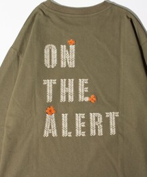 GLOSTER | 【GLOSTER/グロスター】ワンポイント刺繍 タイガーリーフ ロンT バックプリント ベトジャン(Tシャツ/カットソー)