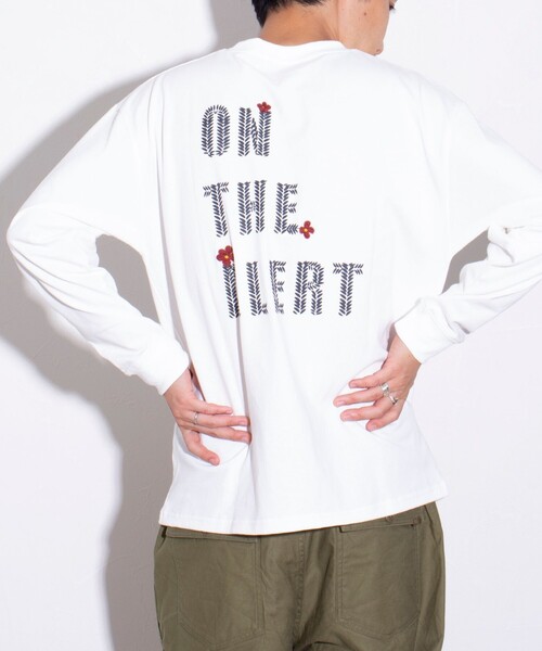 GLOSTER（グロスター）の「【GLOSTER/グロスター】ワンポイント刺繍 タイガーリーフ ロンT バックプリント ベトジャン（Tシャツ/カットソー・メンズ・ネイビー/オリーブ/ホワイト・S/M/L）」の13枚目の写真