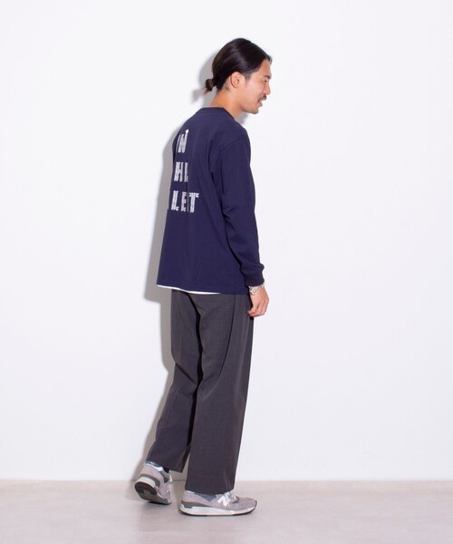 GLOSTER（グロスター）の「【GLOSTER/グロスター】ワンポイント刺繍 タイガーリーフ ロンT バックプリント ベトジャン（Tシャツ/カットソー・メンズ・ネイビー/オリーブ/ホワイト・S/M/L）」の20枚目の写真