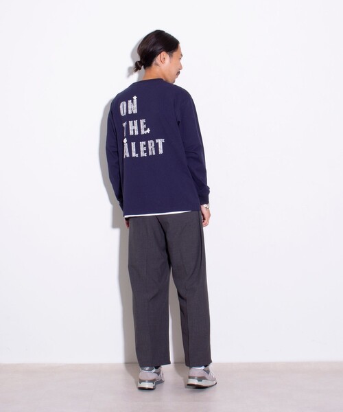 GLOSTER（グロスター）の「【GLOSTER/グロスター】ワンポイント刺繍 タイガーリーフ ロンT バックプリント ベトジャン（Tシャツ/カットソー・メンズ・ネイビー/オリーブ/ホワイト・S/M/L）」の21枚目の写真