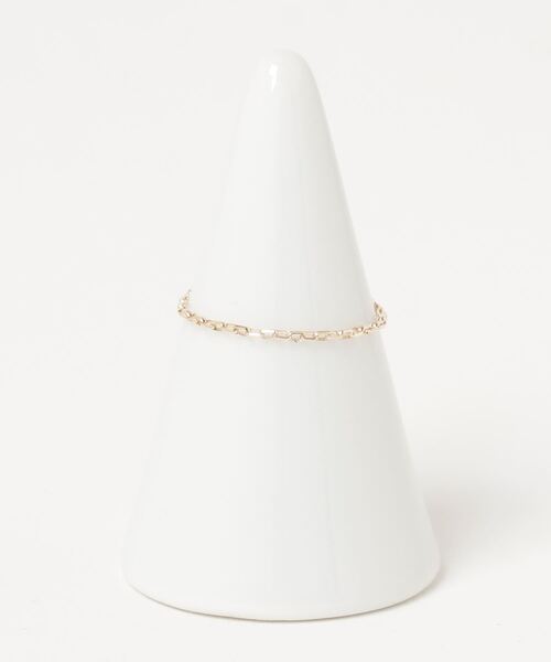 Canal 4℃（カナルヨンドシー）の「【earjoy】K10イエローゴールド チェーンリング（リング・レディース・イエローゴールド・#14/#12）」の6枚目の写真