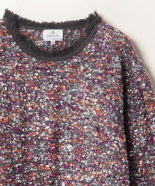 LANVIN en Bleu(ランバンオンブルー)の「クロップドツイードニット(ニット/セーター・レディース・ピンク/ブラック・38)」の20枚目の写真
