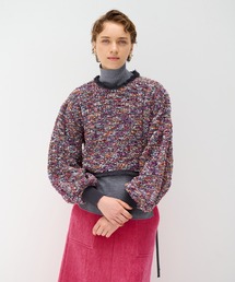 LANVIN en Bleu | クロップドツイードニット(ニット/セーター)