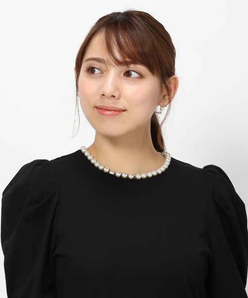 MISCH MASCH(ミッシュマッシュ)の「■2023秋冬新作■パールトリミングカットソー/MM338201(Tシャツ/カットソー・レディース・ピンク/ホワイト/ブラック・フリ-)」の8枚目の写真