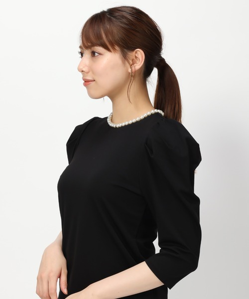 MISCH MASCH(ミッシュマッシュ)の「■2023秋冬新作■パールトリミングカットソー/MM338201(Tシャツ/カットソー・レディース・ピンク/ホワイト/ブラック・フリ-)」の9枚目の写真